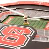 YouTheFan NCAA Arizona State Sun Devils 3D StadiumView Clock(Nc State Wolfpack)