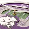 YouTheFan NCAA Arizona State Sun Devils 3D StadiumView Clock(Tcu Horned Frogs)