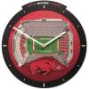 YouTheFan NCAA Arizona State Sun Devils 3D StadiumView Clock(Arkansas Razorbacks)