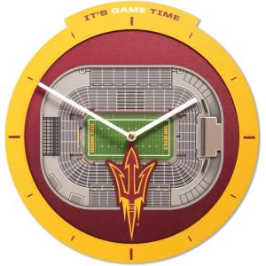YouTheFan NCAA Arizona State Sun Devils 3D StadiumView Clock(Arizona State Sun Devils)