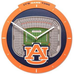 YouTheFan NCAA Arizona State Sun Devils 3D StadiumView Clock(Auburn Tigers)