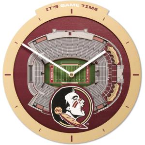 YouTheFan NCAA Arizona State Sun Devils 3D StadiumView Clock(Florida State Seminoles)