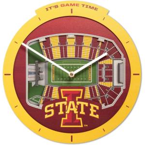 YouTheFan NCAA Arizona State Sun Devils 3D StadiumView Clock(Iowa State Cyclones)
