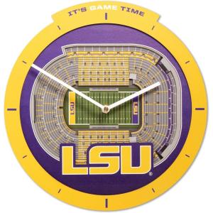 YouTheFan NCAA Arizona State Sun Devils 3D StadiumView Clock(Lsu Tigers)