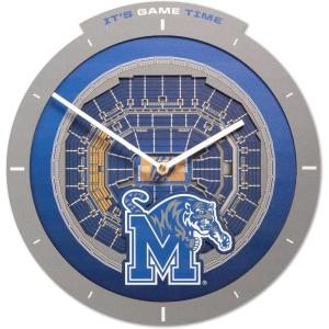 YouTheFan NCAA Arizona State Sun Devils 3D StadiumView Clock(Memphis Tigers)