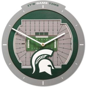 YouTheFan NCAA Arizona State Sun Devils 3D StadiumView Clock(Michigan State Spartans)