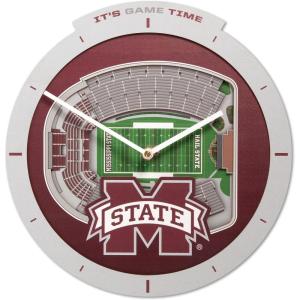 YouTheFan NCAA Arizona State Sun Devils 3D StadiumView Clock(Mississippi State Bulldogs)
