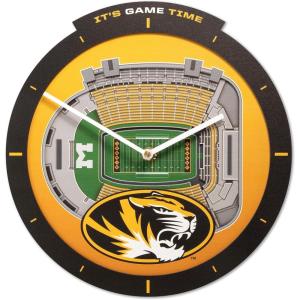 YouTheFan NCAA Arizona State Sun Devils 3D StadiumView Clock(Missouri Tigers)