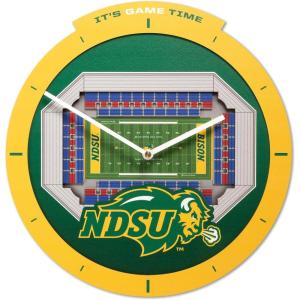 YouTheFan NCAA Arizona State Sun Devils 3D StadiumView Clock(North Dakota State Bison)