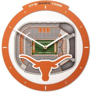 YouTheFan NCAA Arizona State Sun Devils 3D StadiumView Clock(Texas Longhorns)