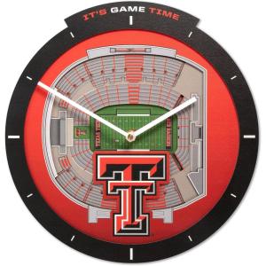 YouTheFan NCAA Arizona State Sun Devils 3D StadiumView Clock(Texas Tech Red Raiders)