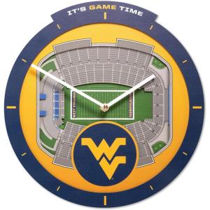 YouTheFan NCAA Arizona State Sun Devils 3D StadiumView Clock(West Virginia Mountaineers)