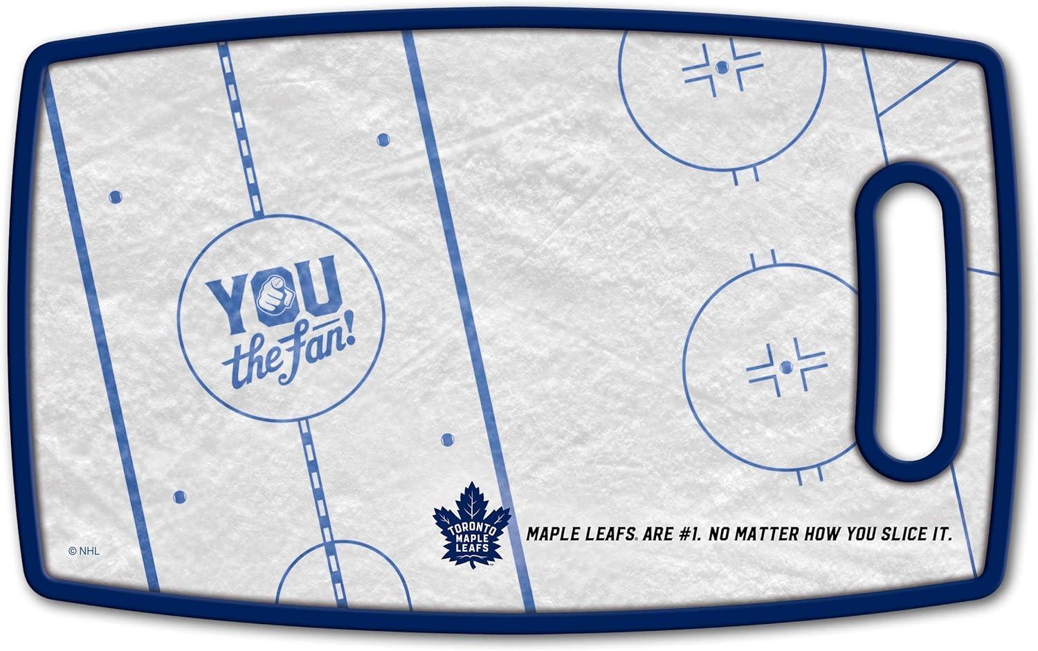 image:imageYouTheFan NHL OfficiallyLicensed Retro Series Cutting Board Reversible Design for Double The Cutting Surface Gentle on Knives Team Message on Both Front and BackToronto Maple Leafs
