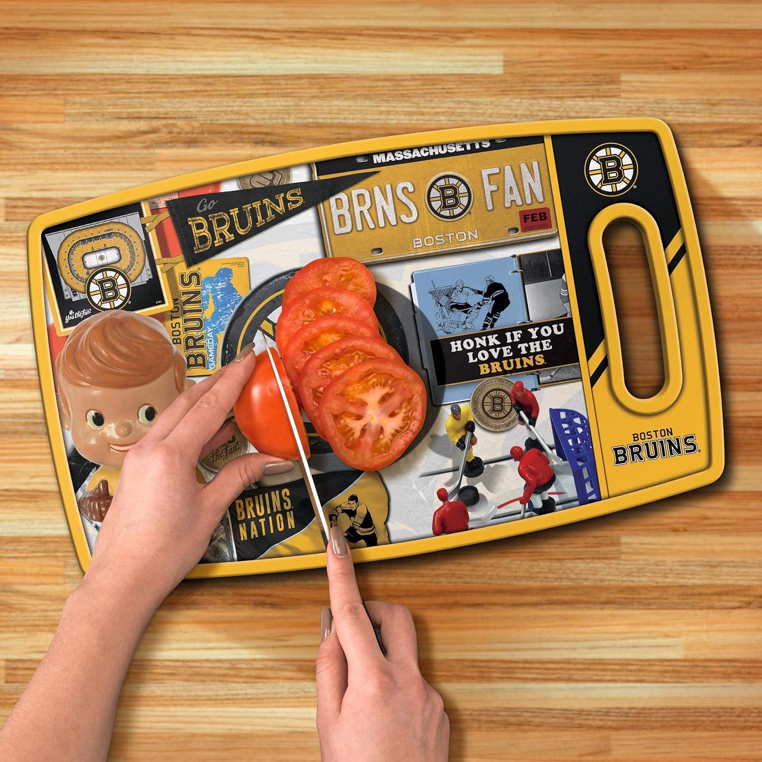 image:imageYouTheFan NHL OfficiallyLicensed Retro Series Cutting Board Reversible Design for Double The Cutting Surface Gentle on Knives Team Message on Both Front and BackBoston Bruins
