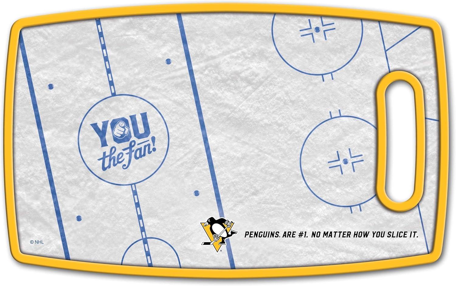 image:imageYouTheFan NHL OfficiallyLicensed Retro Series Cutting Board Reversible Design for Double The Cutting Surface Gentle on Knives Team Message on Both Front and BackPittsburgh Penguins