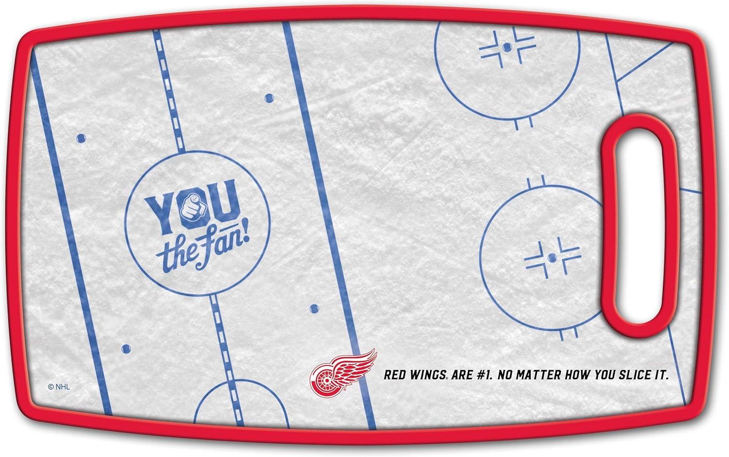 image:imageYouTheFan NHL OfficiallyLicensed Retro Series Cutting Board Reversible Design for Double The Cutting Surface Gentle on Knives Team Message on Both Front and BackDetroit Red Wings