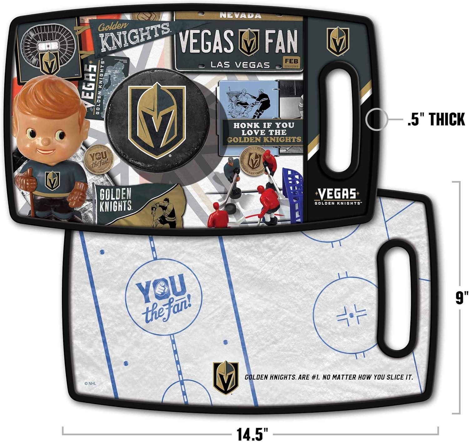 image:imageYouTheFan NHL OfficiallyLicensed Retro Series Cutting Board Reversible Design for Double The Cutting Surface Gentle on Knives Team Message on Both Front and BackVegas Golden Knights