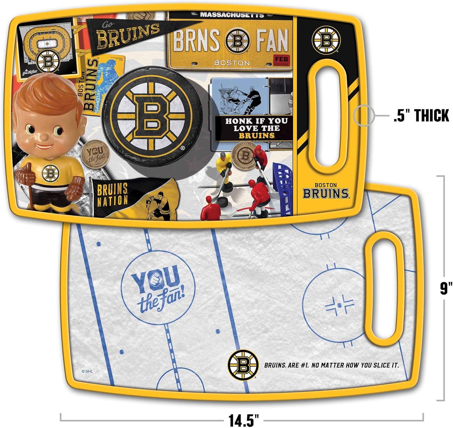 image:imageYouTheFan NHL OfficiallyLicensed Retro Series Cutting Board Reversible Design for Double The Cutting Surface Gentle on Knives Team Message on Both Front and BackBoston Bruins
