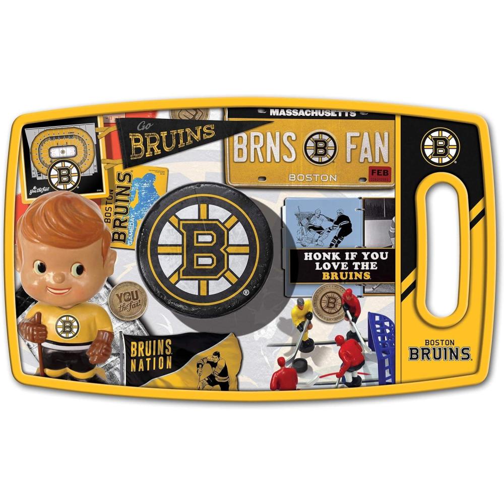 image:imageYouTheFan NHL OfficiallyLicensed Retro Series Cutting Board Reversible Design for Double The Cutting Surface Gentle on Knives Team Message on Both Front and BackBoston Bruins
