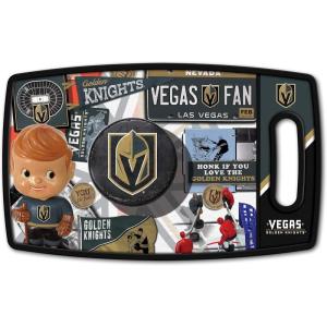 YouTheFan NHL Officially-Licensed Retro Series Cutting Board – Reversible Design for Double The Cutting Surface – Gentle on Knives, Team Message on Both Front and Back(Vegas Golden Knights)