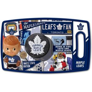 YouTheFan NHL Officially-Licensed Retro Series Cutting Board – Reversible Design for Double The Cutting Surface – Gentle on Knives, Team Message on Both Front and Back(Toronto Maple Leafs)