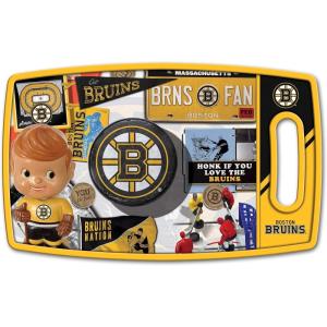 YouTheFan NHL Officially-Licensed Retro Series Cutting Board – Reversible Design for Double The Cutting Surface – Gentle on Knives, Team Message on Both Front and Back(Boston Bruins)