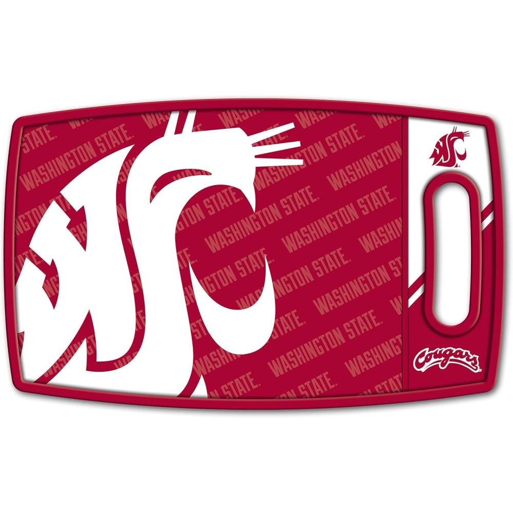 image:imageYouTheFan NCAA Officiallylicensed Logo Series Cutting Board  reversible design for double the cutting surface  gentle on knives team message on both front and backWashington State Cougars