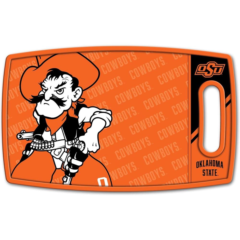 image:imageYouTheFan NCAA Officiallylicensed Logo Series Cutting Board  reversible design for double the cutting surface  gentle on knives team message on both front and backOklahoma St Cowboys