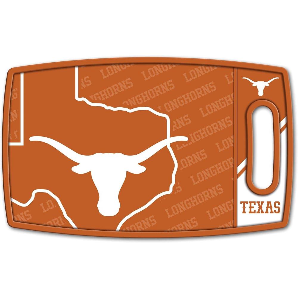 image:imageYouTheFan NCAA Officiallylicensed Logo Series Cutting Board  reversible design for double the cutting surface  gentle on knives team message on both front and backTexas Longhorns