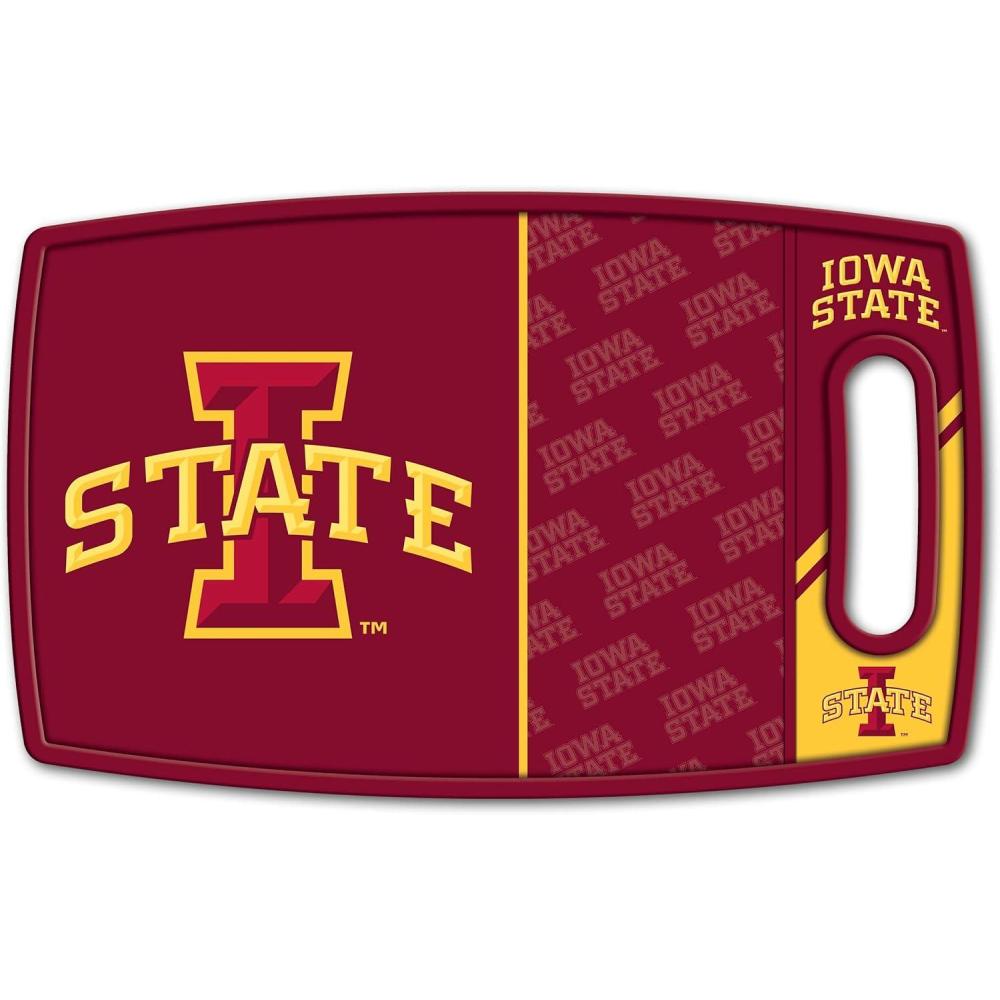 image:imageYouTheFan NCAA Officiallylicensed Logo Series Cutting Board  reversible design for double the cutting surface  gentle on knives team message on both front and backIowa St Cyclones