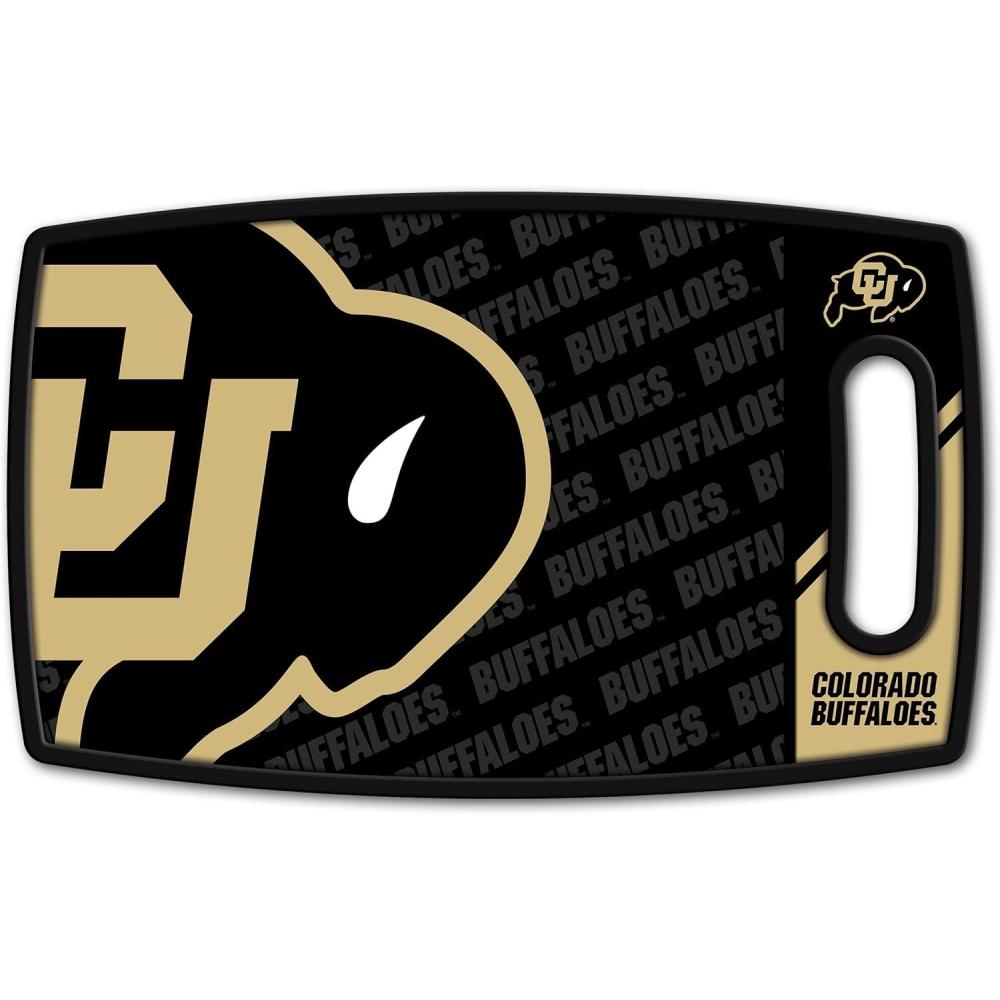 image:imageYouTheFan NCAA Officiallylicensed Logo Series Cutting Board  reversible design for double the cutting surface  gentle on knives team message on both front and backColorado Buffaloes