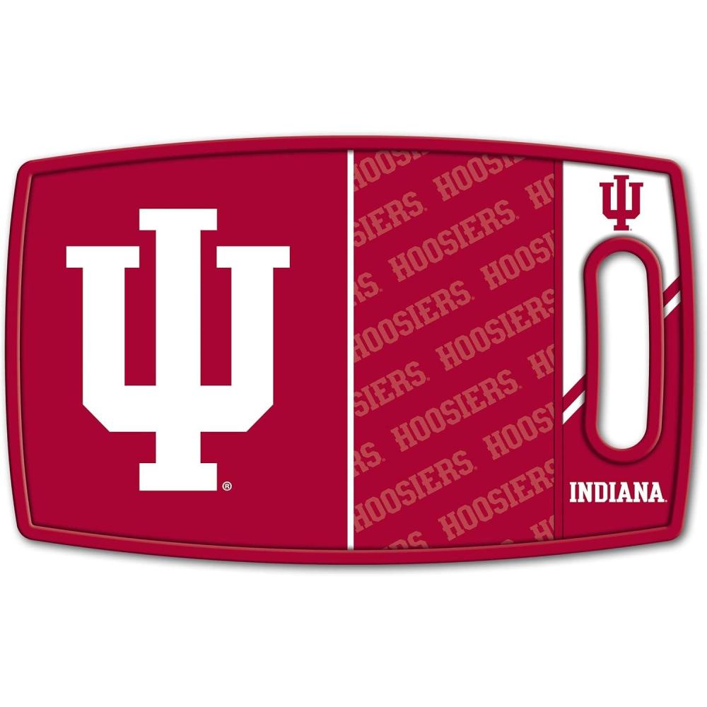 image:imageYouTheFan NCAA Officiallylicensed Logo Series Cutting Board  reversible design for double the cutting surface  gentle on knives team message on both front and backIndiana Hoosiers