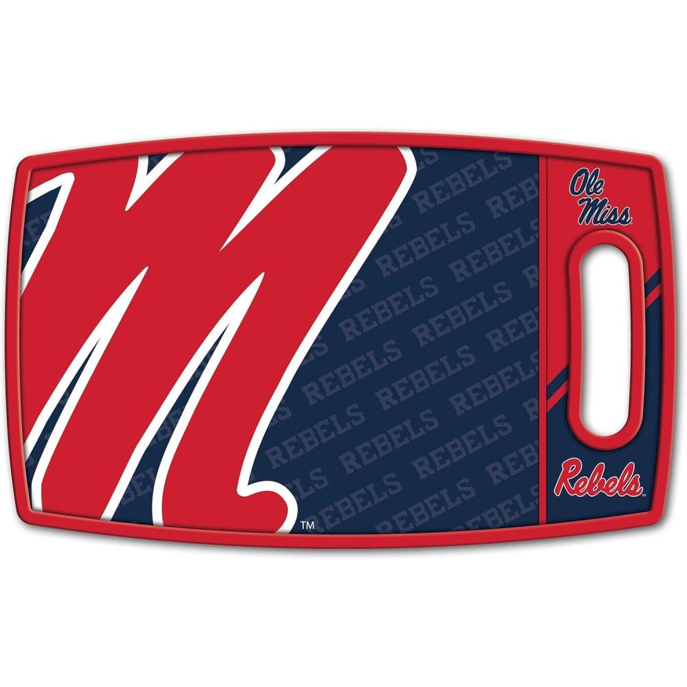 image:imageYouTheFan NCAA Officiallylicensed Logo Series Cutting Board  reversible design for double the cutting surface  gentle on knives team message on both front and backMississippi Rebels