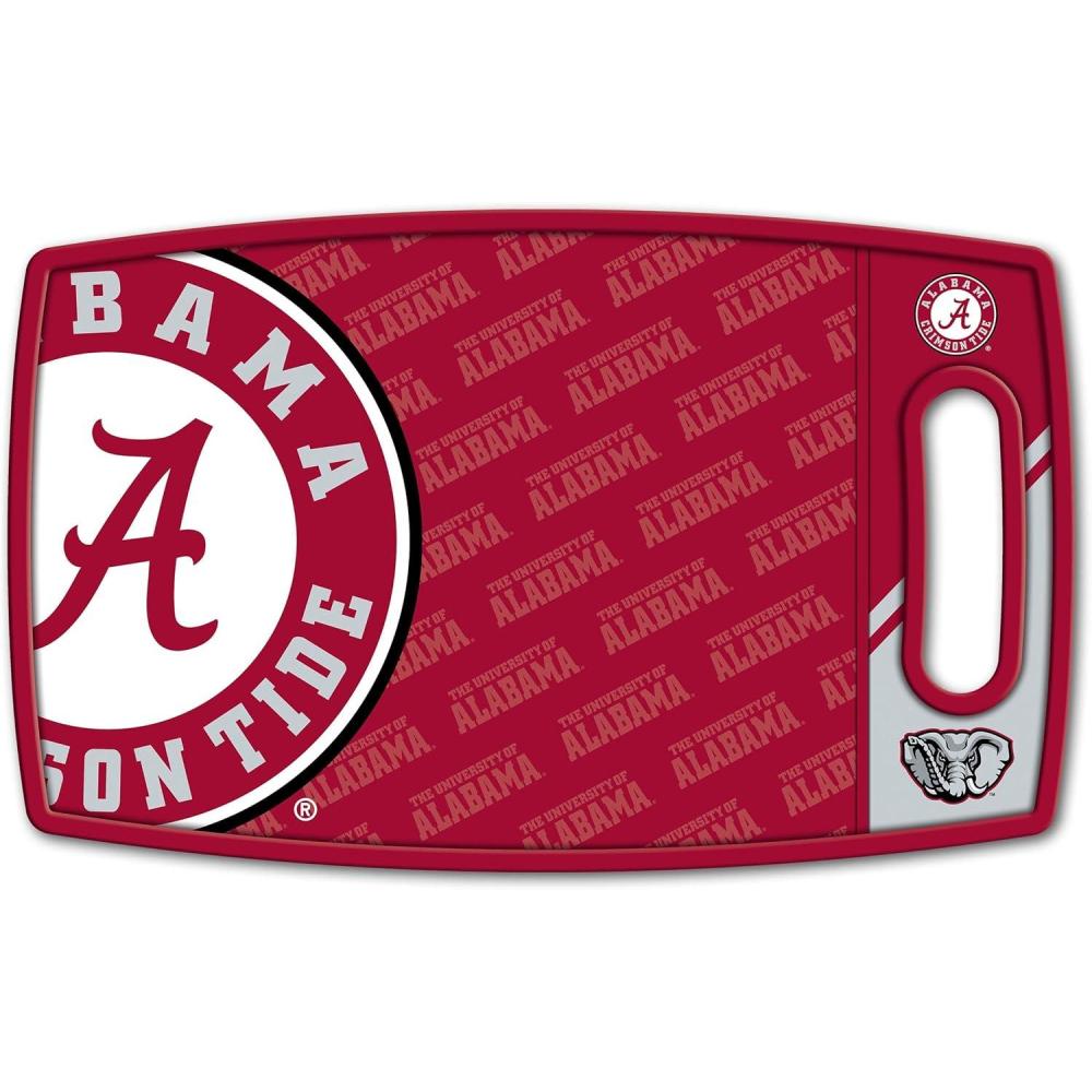 image:imageYouTheFan NCAA Officiallylicensed Logo Series Cutting Board  reversible design for double the cutting surface  gentle on knives team message on both front and backAlabama Crimson Tide