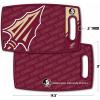 YouTheFan NCAA Officially-licensed Logo Series Cutting Board – reversible design for double the cutting surface – gentle on knives, team message on both front and back(Florida State Seminoles)