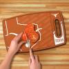 YouTheFan NCAA Officially-licensed Logo Series Cutting Board – reversible design for double the cutting surface – gentle on knives, team message on both front and back(Texas Longhorns)