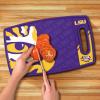 YouTheFan NCAA Officially-licensed Logo Series Cutting Board – reversible design for double the cutting surface – gentle on knives, team message on both front and back(LSU Tigers)