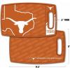 YouTheFan NCAA Officially-licensed Logo Series Cutting Board – reversible design for double the cutting surface – gentle on knives, team message on both front and back(Texas Longhorns)
