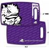 YouTheFan NCAA Officially-licensed Logo Series Cutting Board – reversible design for double the cutting surface – gentle on knives, team message on both front and back(TCU Horned Frogs)