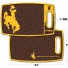 YouTheFan NCAA Officially-licensed Logo Series Cutting Board – reversible design for double the cutting surface – gentle on knives, team message on both front and back(Wyoming Cowboys)