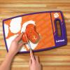 YouTheFan NCAA Officially-licensed Logo Series Cutting Board – reversible design for double the cutting surface – gentle on knives, team message on both front and back(Clemson Tigers)
