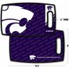 YouTheFan NCAA Officially-licensed Logo Series Cutting Board – reversible design for double the cutting surface – gentle on knives, team message on both front and back(Kansas St Wildcats)