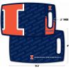YouTheFan NCAA Officially-licensed Logo Series Cutting Board – reversible design for double the cutting surface – gentle on knives, team message on both front and back(Illinois Fighting Illini)