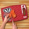 YouTheFan NCAA Officially-licensed Logo Series Cutting Board – reversible design for double the cutting surface – gentle on knives, team message on both front and back(Wisconsin Badgers)