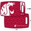 YouTheFan NCAA Officially-licensed Logo Series Cutting Board – reversible design for double the cutting surface – gentle on knives, team message on both front and back(Washington State Cougars)