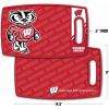 YouTheFan NCAA Officially-licensed Logo Series Cutting Board – reversible design for double the cutting surface – gentle on knives, team message on both front and back(Wisconsin Badgers)