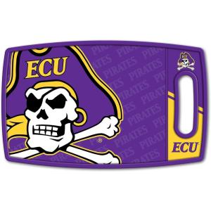 YouTheFan NCAA Officially-licensed Logo Series Cutting Board – reversible design for double the cutting surface – gentle on knives, team message on both front and back(East Carolina Pirates)