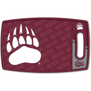 YouTheFan NCAA Officially-licensed Logo Series Cutting Board – reversible design for double the cutting surface – gentle on knives, team message on both front and back(Montana Grizzlies)