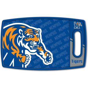 YouTheFan NCAA Officially-licensed Logo Series Cutting Board – reversible design for double the cutting surface – gentle on knives, team message on both front and back(Memphis Tigers)
