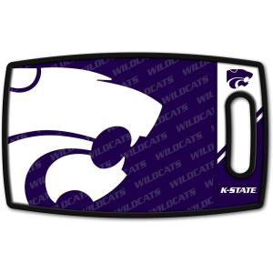 YouTheFan NCAA Officially-licensed Logo Series Cutting Board – reversible design for double the cutting surface – gentle on knives, team message on both front and back(Kansas St Wildcats)